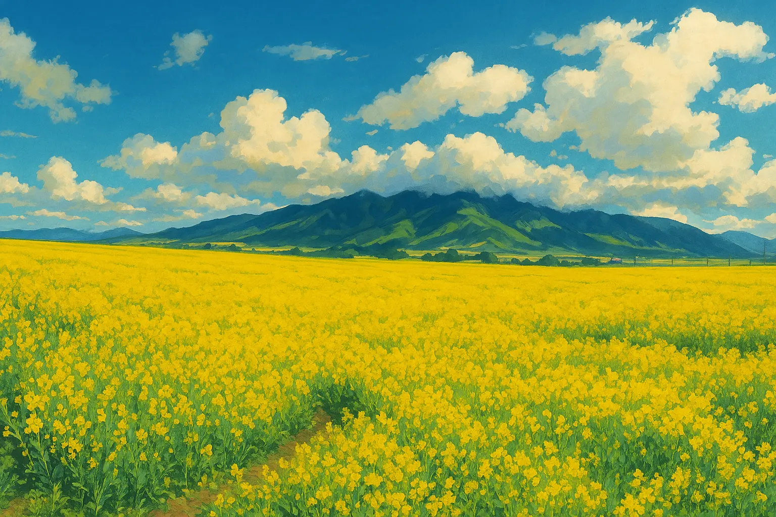 Ghibli landscape background